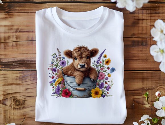 Charming Floral Cow Art for Crafters & Designers