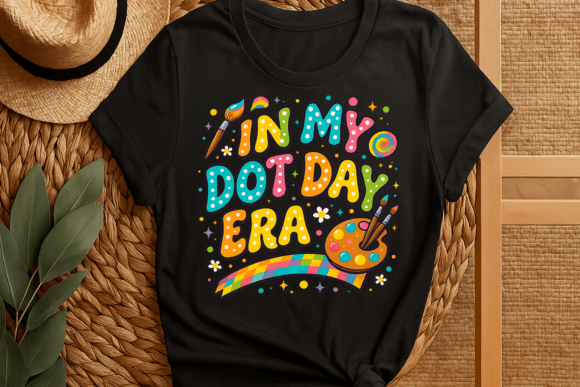 Dot Day T-Shirt Design Sublimation PNG: Vibrant & Ready for Print