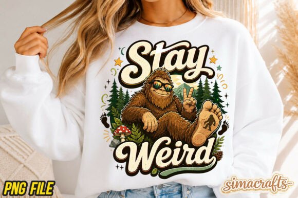 Funny Bigfoot PNG Sublimation: Bring Quirky Charm to Your Designs