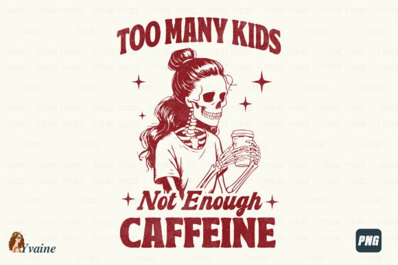 Funny Halloween Skeleton Mom Coffee PNG: A Designer's Take