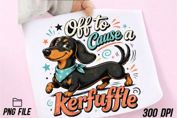 Off to Cause a Kerfuffle: This Funny Dachshund Design Delivers Whimsical Charm