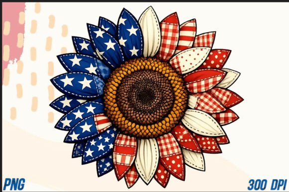 Patchwork American Flag Sunflower PNG: A Designer's Guide