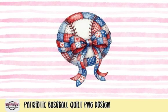 Patriotic Baseball Quilt PNG Design: A Home Run for Summer Projects
