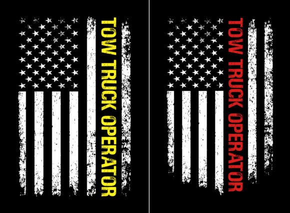 Patriotic Tow Truck Operator Flag Design: A Bold Symbol for Essential Services