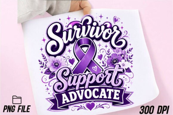 Purple Ribbon Survivor Advocate PNG: More Than a Graphic